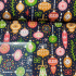 Christmas cotton fabric, by the meter, width 160 cm, Christmas ornaments on blue