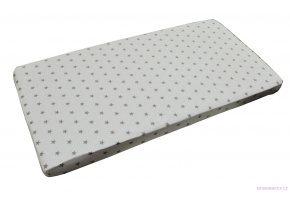 Cotton Fitted Crib Sheet with Elastic 120x60 cm GREY STARS