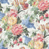 Velvet upholstery fabrics with print, Flowers on White