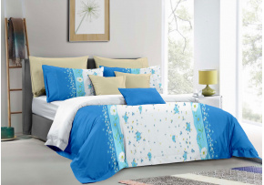 Flannel bedding with zipper, color Blue, 140x200 cm Flannel bedding with zipper, color Blue, 140x200 cm