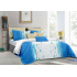 Flannel bedding with zipper, color Blue, 140x200 cm