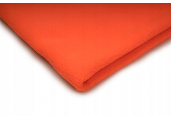 Microfleece Fabric Orange Neon