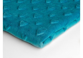 Fabric Mínky Hearts, color Turquoise 14 Fabric Mínky Hearts, color Turquoise 14