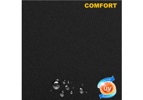 Comfort - Waterproof fabric for garden furniture and cushions, resistant to UV-WR radiation, Black