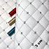 Quilted faux leather MIX 3x3 cm White-Black color 1.4 m x 0.9 m