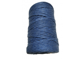 Cotton braided cord color blue 40 m