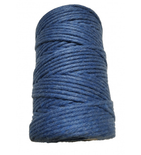 Cotton braided cord color blue 40 m