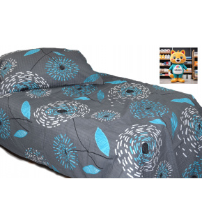 Crepe bedding with zipper, color Graphite, 140x200 cm