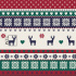Christmas cotton fabric, by the meter, width 160 cm, Green Deer Ornament