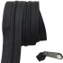 Black spiral zipper 3 mm by the meter