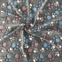 Minky Fleece, 220 g/m², width 160 cm, by the meter, paw prints on grey