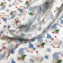 Christmas cotton fabric, by the meter, width 160 cm, Blue Elf on White