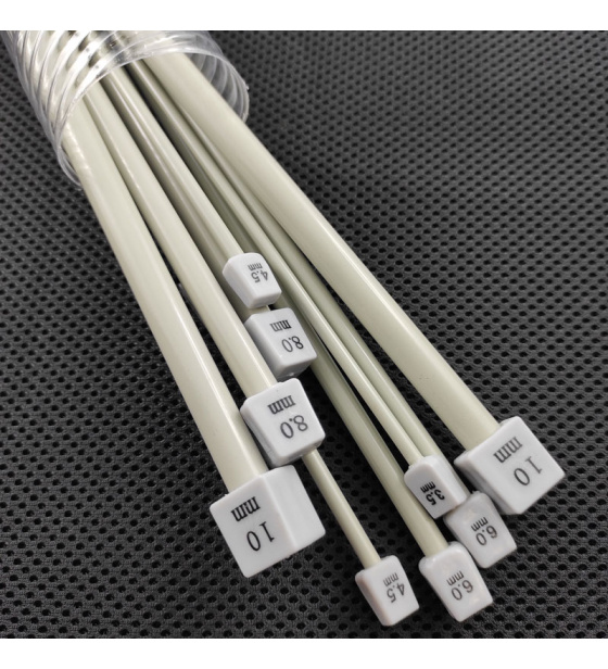 Set of plastic knitting needles 5x40 cm 3.5-4.5-6-8-10mm
