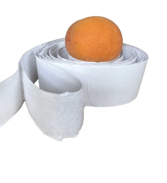 White adhesive hook and loop tape, 50 cm, width 20 mm