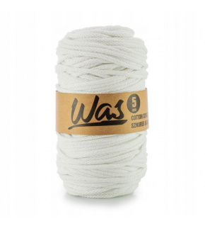 Cotton cord 5mm, 100m, white 010
