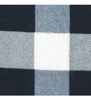 Cotton flannel fabric Check Black-White 4x4 cm