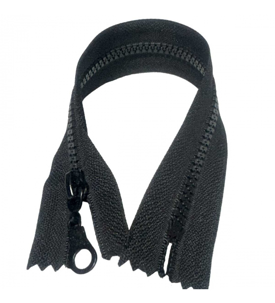 Zipper cube 5 mm 25 cm Non-separable black