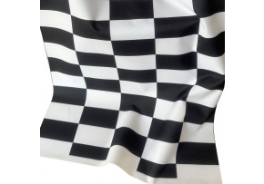 Outdoor Fabric Pergola (Oxford), 200 g/m², width 160 cm, black and white checkerboard 5x10 cm