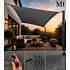 Sun shade sail 3x2 m, Oxford 165 g/m², gray