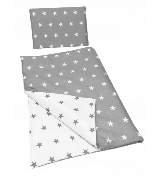 2-piece Crib Bedding STARS color Gray
