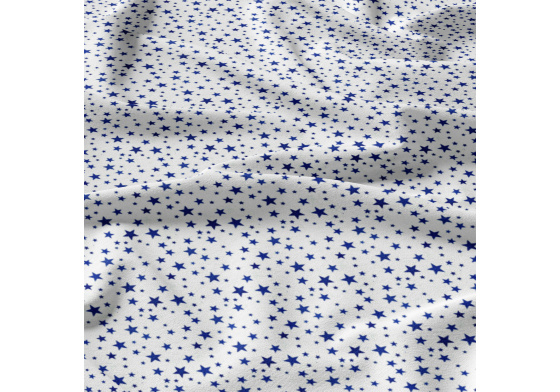 Children's Cotton Fabric Stars Garnet on White