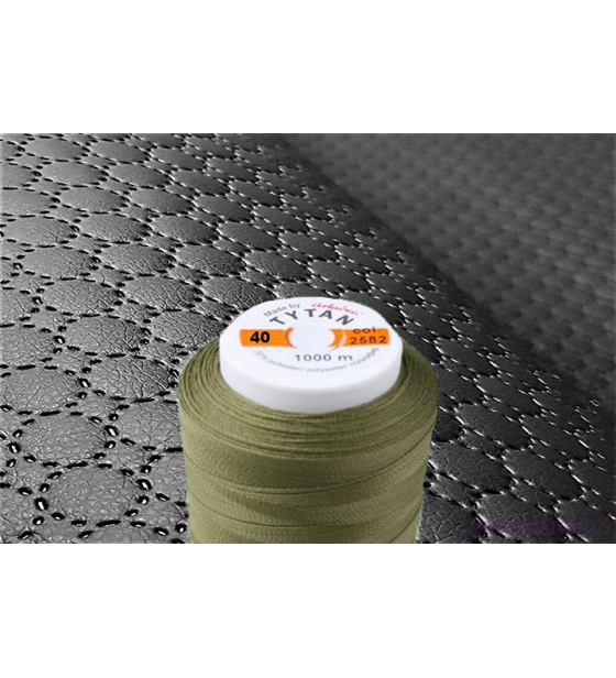 Šicí nitě TYTAN 40 1000 m khaki barva 2582