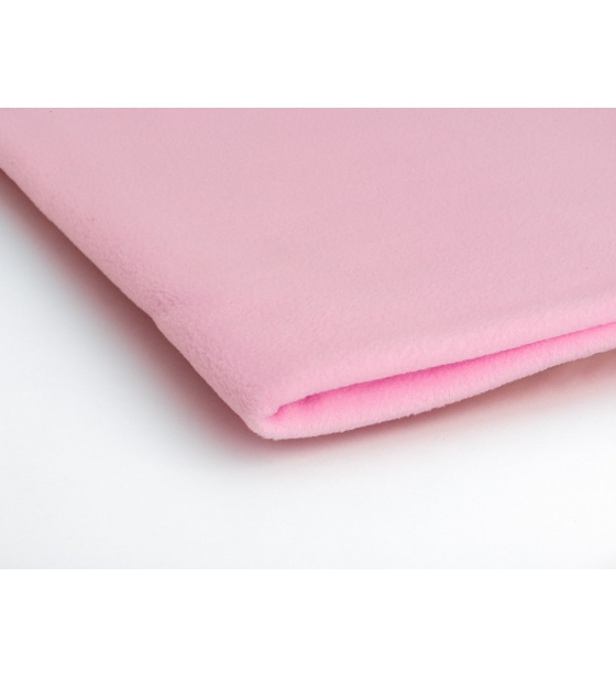 Polar fleece fabric 200 g/m², width 150 cm, light pink, by the meter