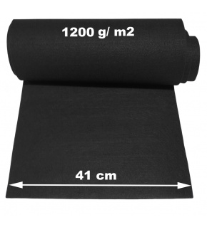 Felt 8 mm for decorative acoustic panel, Black color, width 41 cm
