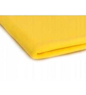 Polar fleece fabric 200 g/m², width 150 cm, yellow, by the meter