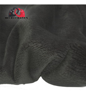 Minky fabric, solid color, 220 g/m², width 160 cm, black