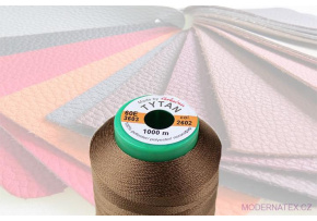 Upholstery sewing thread TYTAN 60E 1000 m brown color 2602