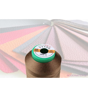 Upholstery sewing thread TYTAN 60E 1000 m brown color 2602