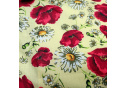 Cotton Fabric Poppy on Yellow