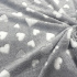 Minky Beránek, 220 g/m², width 160 cm, fabric by the meter, gray and white hearts on gray