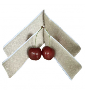 Velcro strap with adhesive, color beige, 2 pieces x 20 cm, width 25 mm