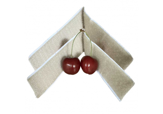 Velcro strap with adhesive, color beige, 2 pieces x 20 cm, width 25 mm