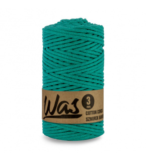 Cotton cord 3mm, 100m, TURQUOISE