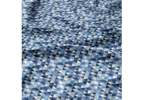 Cotton Fabric Triangles 2 cm, Blue