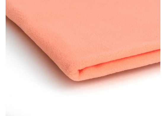Polar fleece fabric 200 g/m², width 150 cm, salmon, by the meter