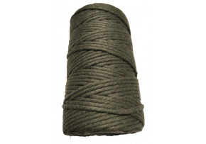 Khaki-colored braided cotton cord 40 m
