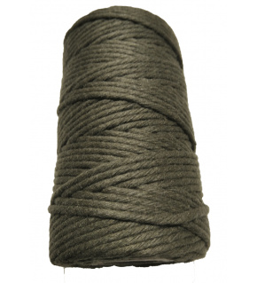 Khaki-colored braided cotton cord 40 m