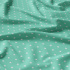 Children's cotton fabric Stars White on Mint