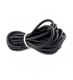 Round elastic 5 mm, black by the meter