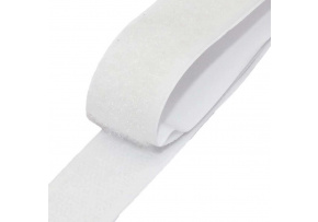 White hook and loop tape with adhesive, length 50 cm, width 100 mm White hook and loop tape with adhesive, length 50 cm, width 100 mm