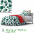 Cotton bedding with zipper, color Turquoise, 140x200 cm