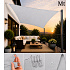 Sun shade sail 3x4 m, Oxford 165 g/m², light gray
