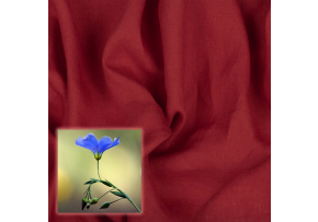 Natural linen fabric Oskar, Bordeaux, 265 gr/m2