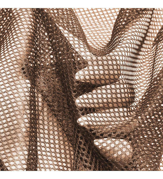 Síť polyesterová pro oblečení Hnědá, oko 2x2mm