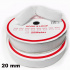 Sew-on Velcro Hook and Loop set white 20 mm x 25 m