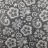 Cotton fabric 100% cotton, 125 g/m², width 160 cm, white lace flowers on grey